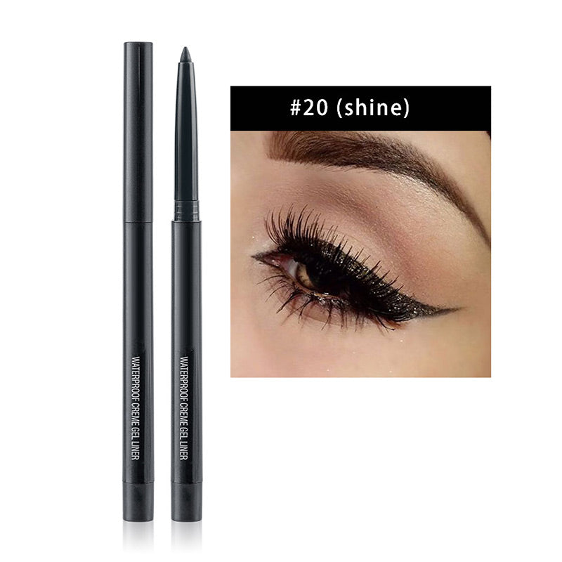 Ensemble de 20 Crayons d'Eyeliner Imperméables et Multicolores de Longue Tenue