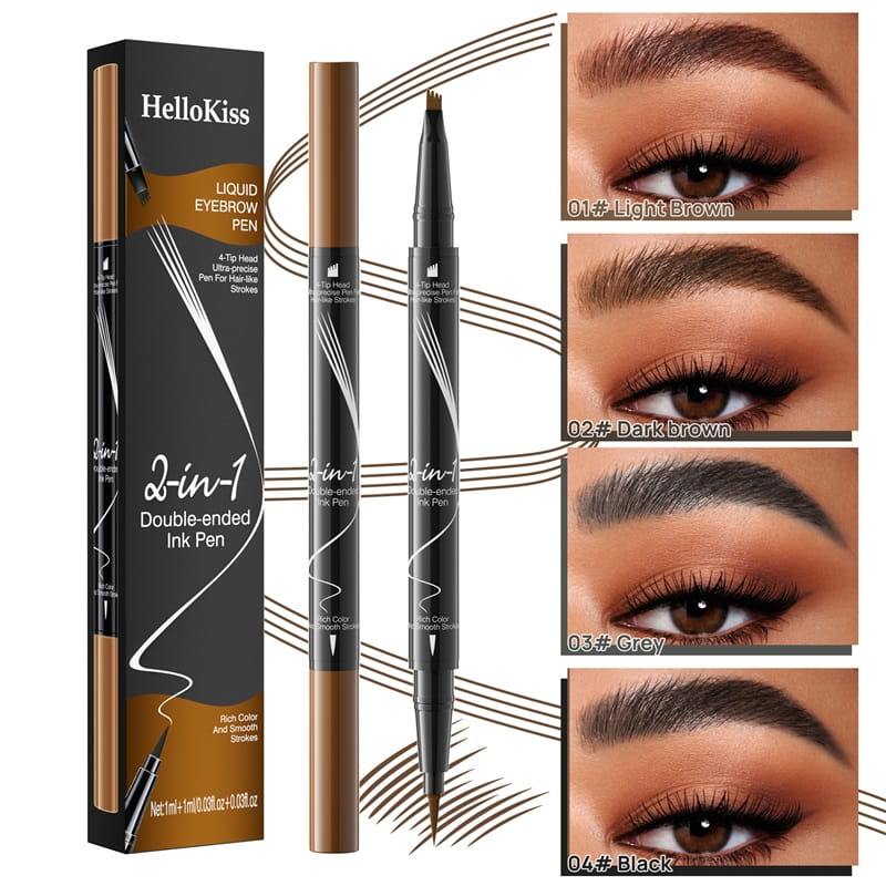 🔥 Offrez-vous des sourcils parfaits – Crayon à Sourcils Naturel 2-en-1, Waterproof & Longue Tenue à 2 Pointes (1 acheté = 1 offert) ✨👁️
