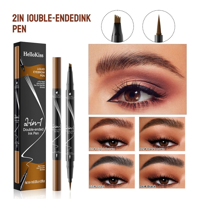🔥 Offrez-vous des sourcils parfaits – Crayon à Sourcils Naturel 2-en-1, Waterproof & Longue Tenue à 2 Pointes (1 acheté = 1 offert) ✨👁️
