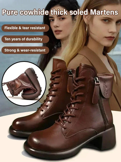 👢 60% DE RÉDUCTION ! 🎉 Bottes Femme Style Vintage – Élégantes, Confortables & Cuir Souple 🍂📦