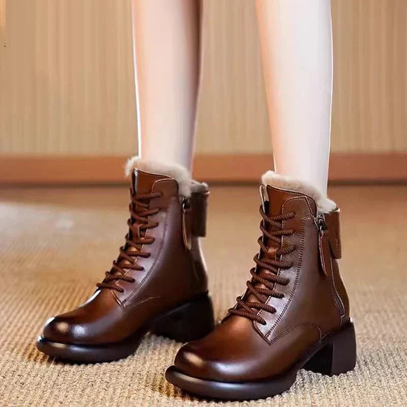 👢 60% DE RÉDUCTION ! 🎉 Bottes Femme Style Vintage – Élégantes, Confortables & Cuir Souple 🍂📦