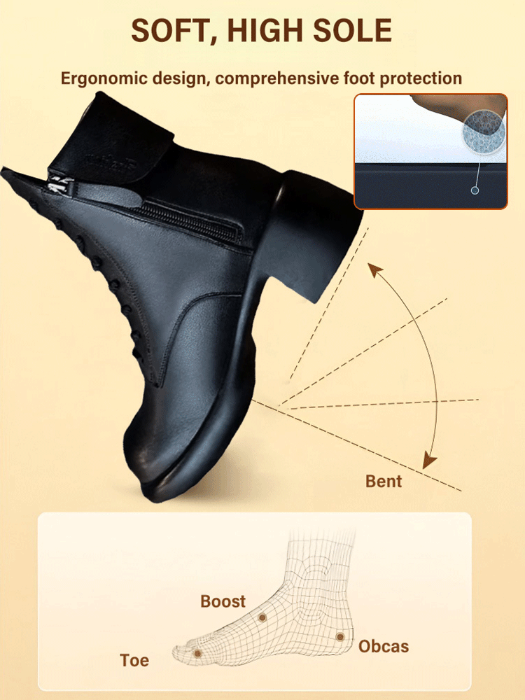 👢 60% DE RÉDUCTION ! 🎉 Bottes Femme Style Vintage – Élégantes, Confortables & Cuir Souple 🍂📦