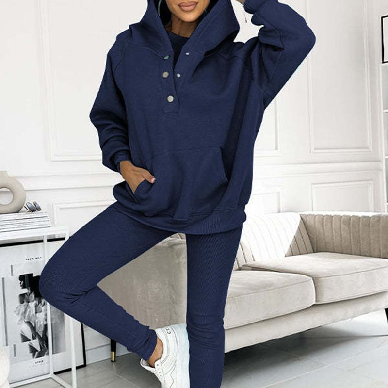 Ensemble 3 pièces pour femmes, pull à capuche, gilet Slim et pantalon, sport quotidien, 2025