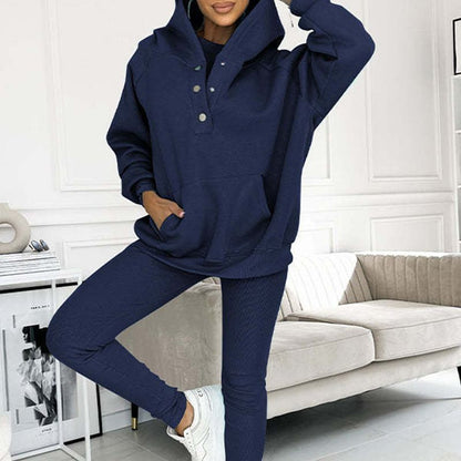 Ensemble 3 pièces pour femmes, pull à capuche, gilet Slim et pantalon, sport quotidien, 2025
