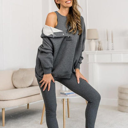 Ensemble 3 pièces pour femmes, pull à capuche, gilet Slim et pantalon, sport quotidien, 2025