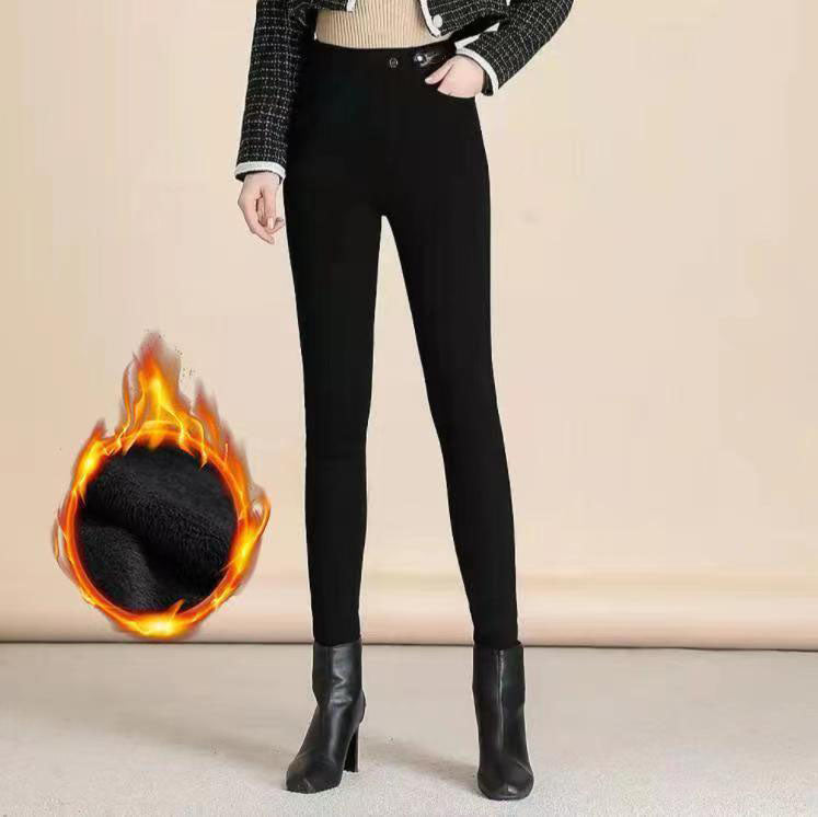 👖 50% DE RÉDUCTION! ✨ JEAN SKINNY CHAUD - Taille Haute & Tissu Stretch, Confort Optimal pour l'Hiver, Style Tendance pour Quotidien et Sorties ❄️💃