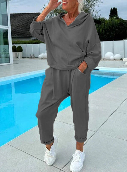 💎 60% DE RÉDUCTION ! 💎 Le Set Tendance 2026 – Sweat à Capuche & Pantalon Coordonnés, Monochrome Élégant, Confort Lounge + Style Urbain