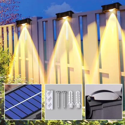 Lampes solaires étanches pour clôture – Décoration extérieure