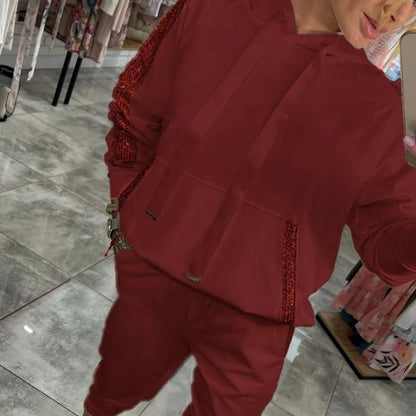 🌷Limited Time Half Price - 2-Piece Drawstring Hooded Top and Pants 💞 pour femmes