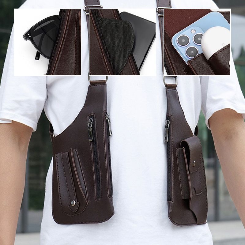 🔥2026 NOUVEAUTÉ EN PROMOTION🔥 Sac tactique anti-vol pour homme – Bretelles doubles, multiples poches et résistant à l'eau 🎒🛡️