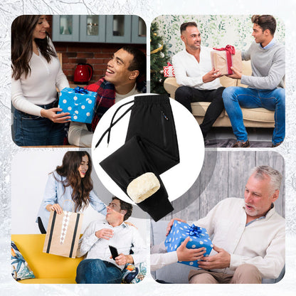 Pantalon imperméable et coupe-vent pour homme, doublé de peluche douillette