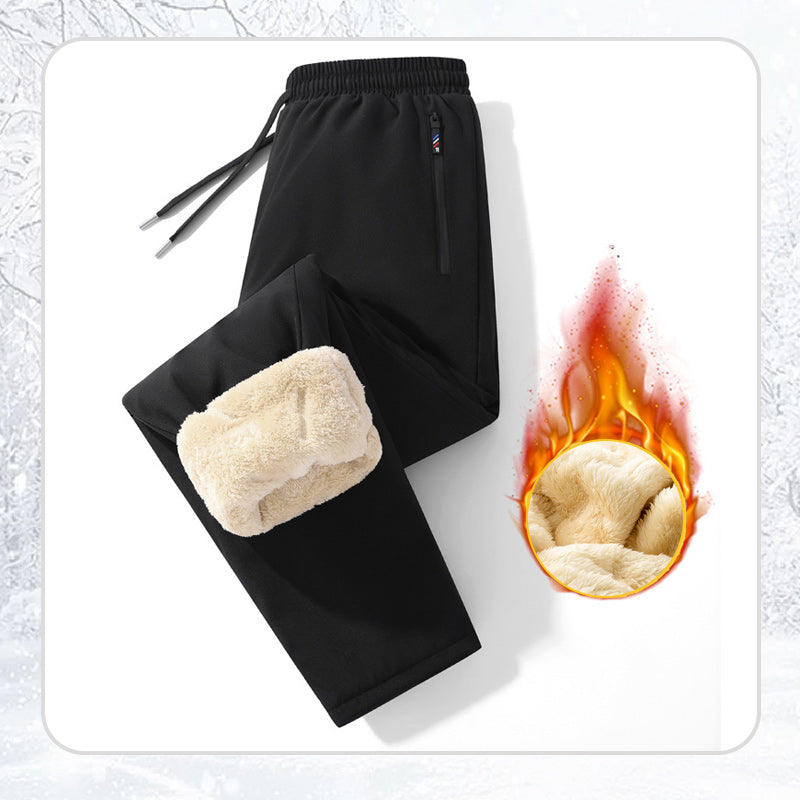 Pantalon imperméable et coupe-vent pour homme, doublé de peluche douillette