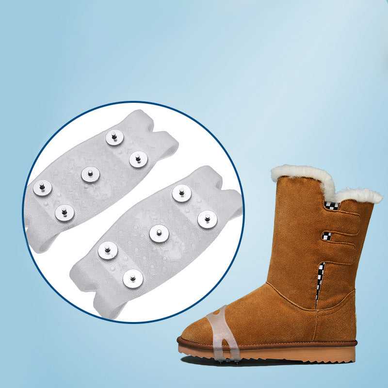 🧤 50% DE RÉDUCTION AUJOURD'HUI! ✨ Couvre-chaussures Antidérapants à 5 Griffes pour l'Extérieur - Semelle en Caoutchouc avec Griffes Réglables pour Randonnée & Glace ❄️🥾