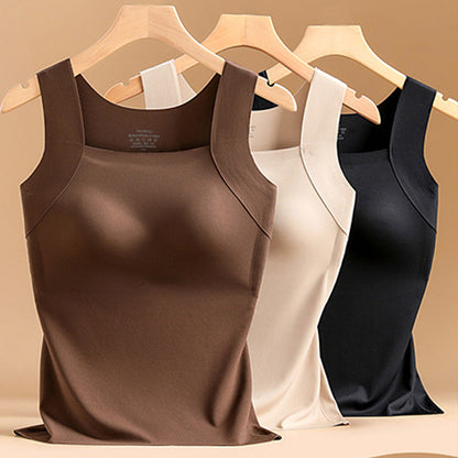Débardeur Femme Ultra Confortable 😌 à Encollure U | Avec Soutien-gorge Intégré pour un Look Parfait 💫✨