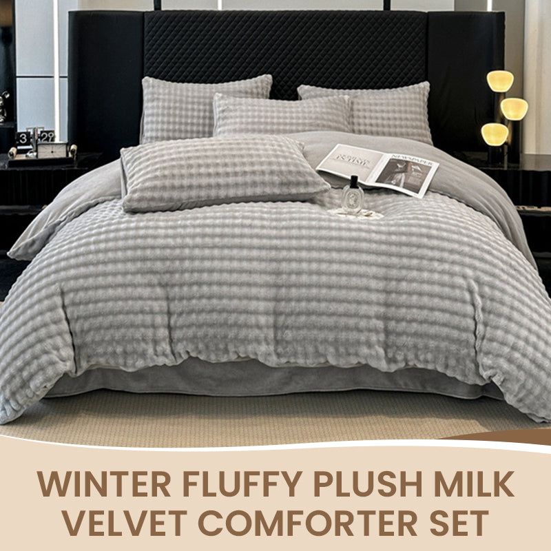 🛏️ 69% DE RÉDUCTION ! ✨ Ensemble de Couette en Velours Lait - Housse 1800F avec Fermeture Éclair pour une Chaleur Douce et Confortable en Hiver ❄️🌟