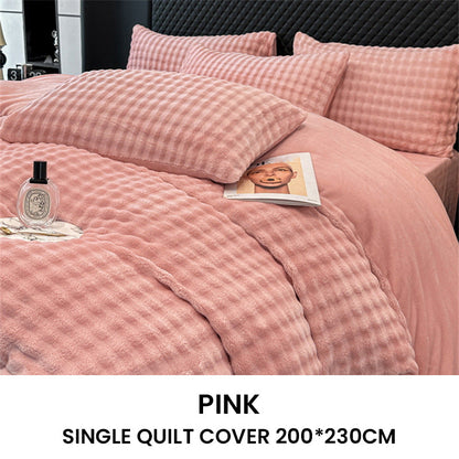 🛏️ 69% DE RÉDUCTION ! ✨ Ensemble de Couette en Velours Lait - Housse 1800F avec Fermeture Éclair pour une Chaleur Douce et Confortable en Hiver ❄️🌟