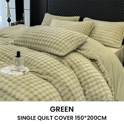 🛏️ 69% DE RÉDUCTION ! ✨ Ensemble de Couette en Velours Lait - Housse 1800F avec Fermeture Éclair pour une Chaleur Douce et Confortable en Hiver ❄️🌟