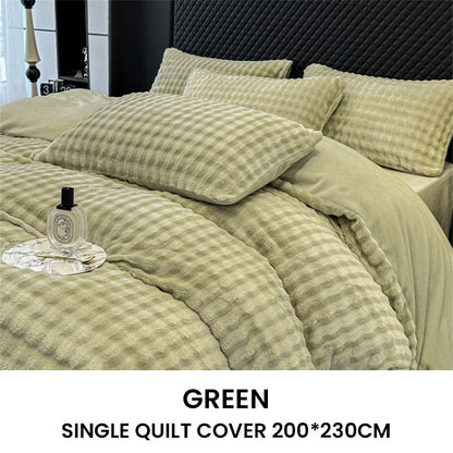 🛏️ 69% DE RÉDUCTION ! ✨ Ensemble de Couette en Velours Lait - Housse 1800F avec Fermeture Éclair pour une Chaleur Douce et Confortable en Hiver ❄️🌟