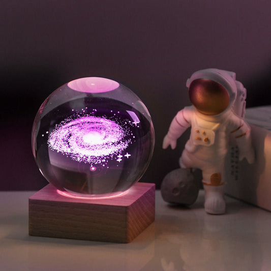 Lampe de décoration de veilleuse boule de cristal galaxie 3D de Pâques (50 % de réduction)