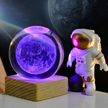 Lampe de décoration de veilleuse boule de cristal galaxie 3D de Pâques (50 % de réduction)