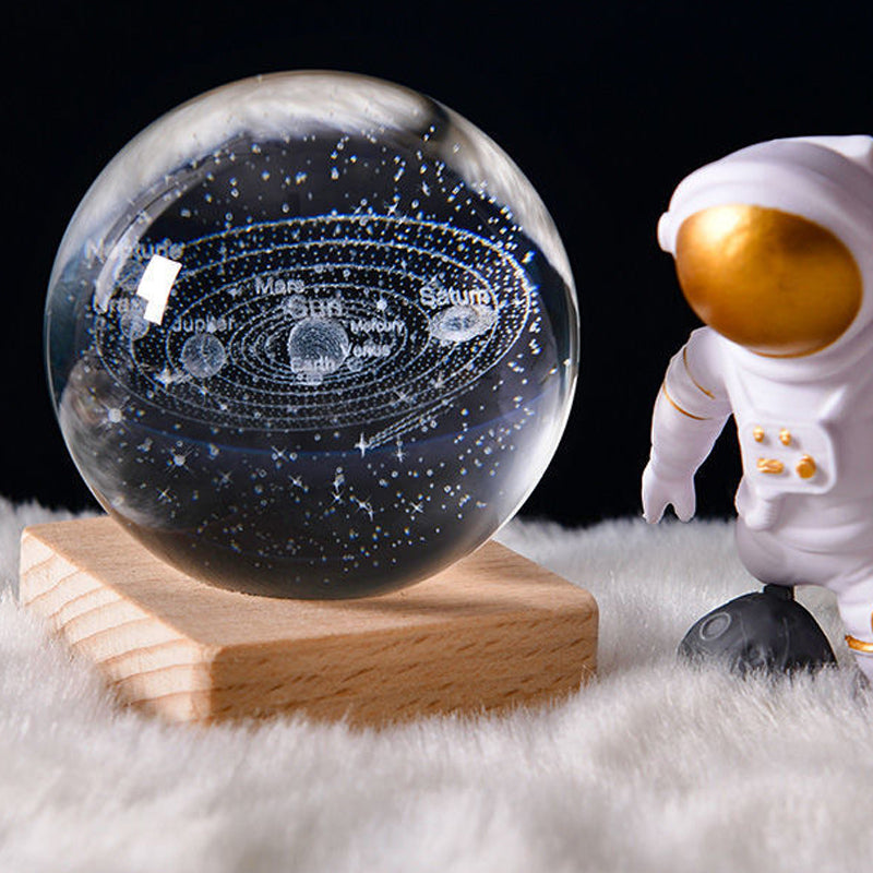 Lampe de décoration de veilleuse boule de cristal galaxie 3D de Pâques (50 % de réduction)