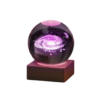 Lampe de décoration de veilleuse boule de cristal galaxie 3D de Pâques (50 % de réduction)