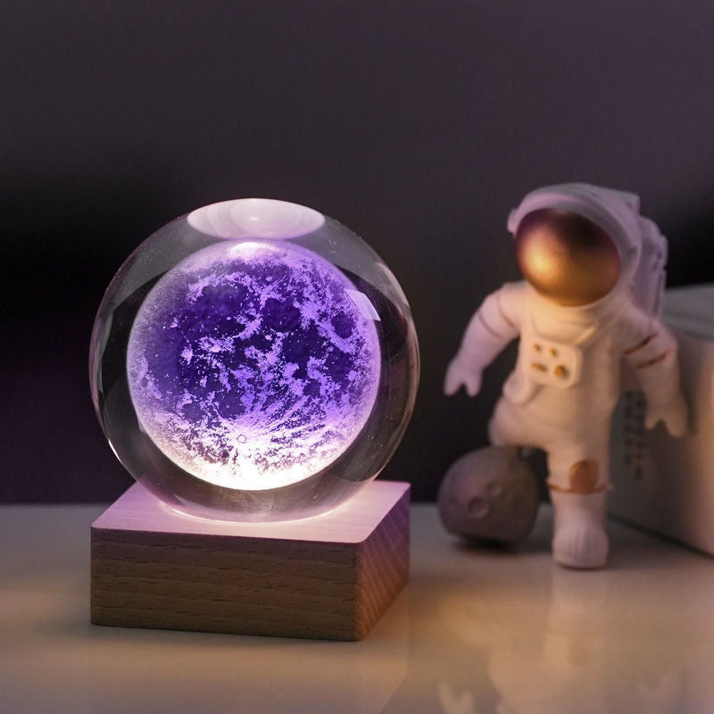 Lampe de décoration de veilleuse boule de cristal galaxie 3D de Pâques (50 % de réduction)