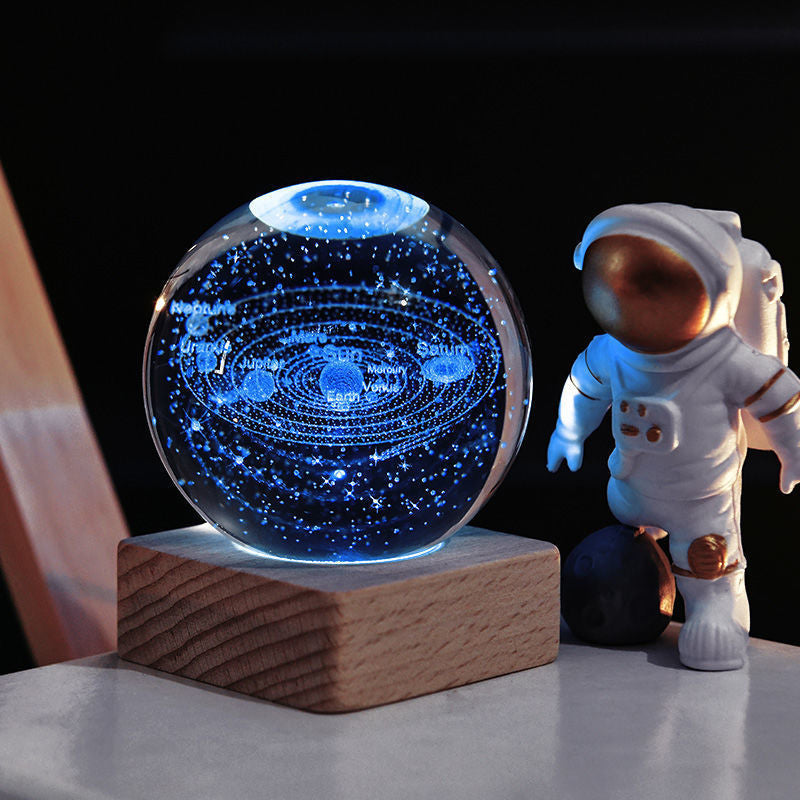 Lampe de décoration de veilleuse boule de cristal galaxie 3D de Pâques (50 % de réduction)