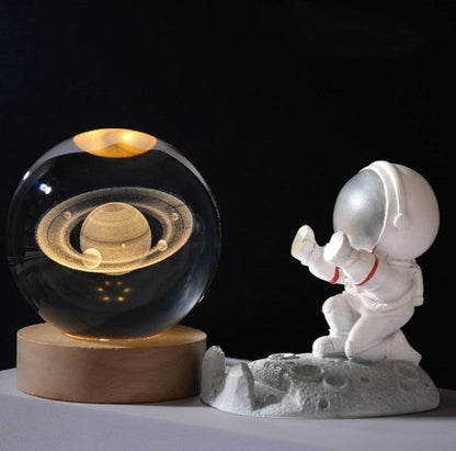 Lampe de décoration de veilleuse boule de cristal galaxie 3D de Pâques (50 % de réduction)
