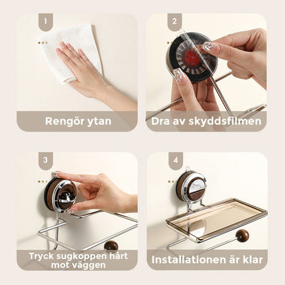 🔥Porte-papier hygiénique sans trous avec étagère