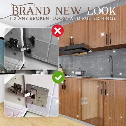 📢📢Achetez 2, obtenez-en 1 gratuit ! ⏰🔧 Kit de Réparation de Charnières – Acier Inoxydable, Universel & Design Élégant pour Meubles et Armoires ⚡