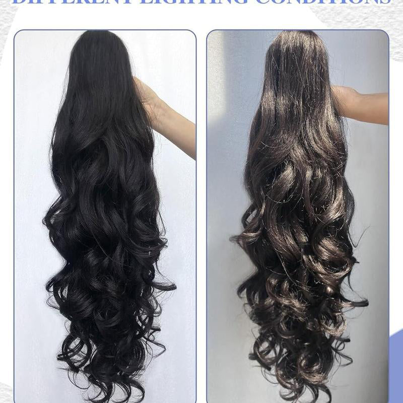 💜 Promotion limitée — 50 % de réduction ! 💜 Extension de queue de cheval ondulée à clip