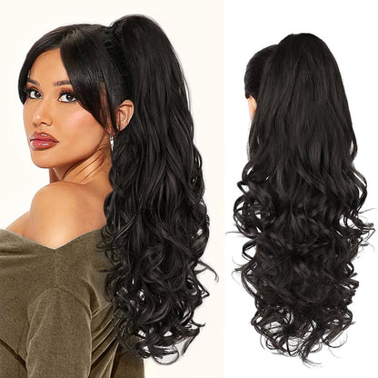 💜 Promotion limitée — 50 % de réduction ! 💜 Extension de queue de cheval ondulée à clip