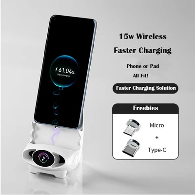 📱Support de téléphone multifonction sans fil à chargement rapide pour mini chaise