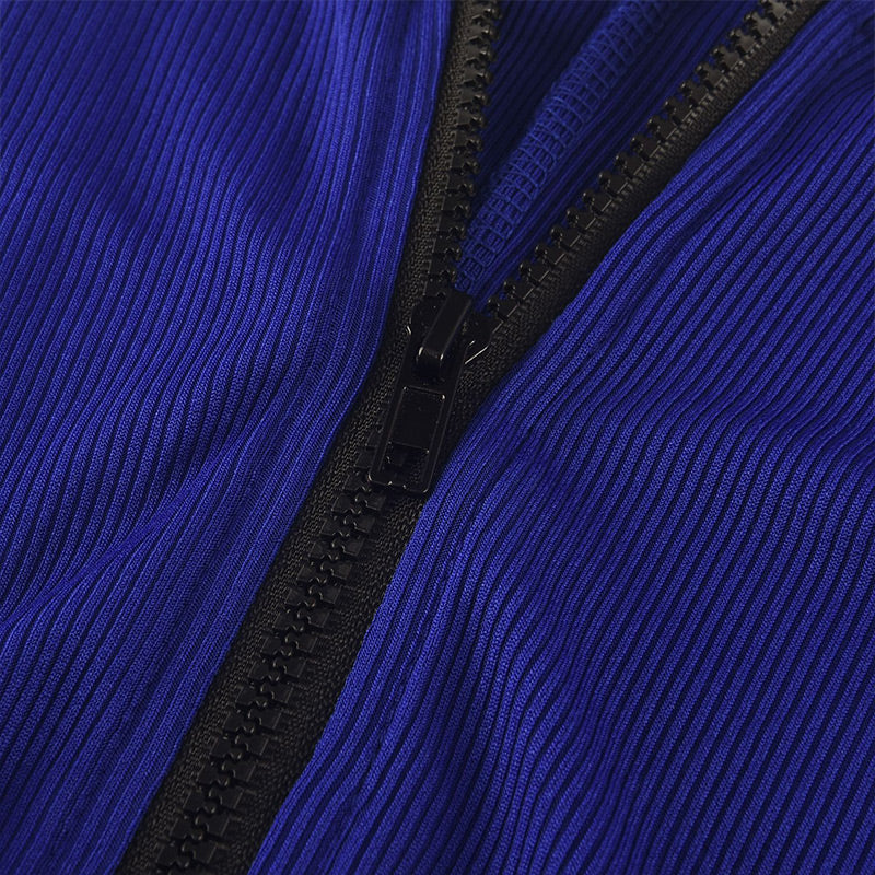 Combinaison unie sans coutures à demi-zip