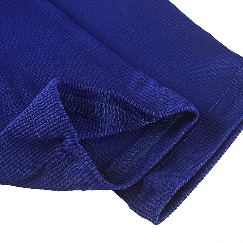 Combinaison unie sans coutures à demi-zip