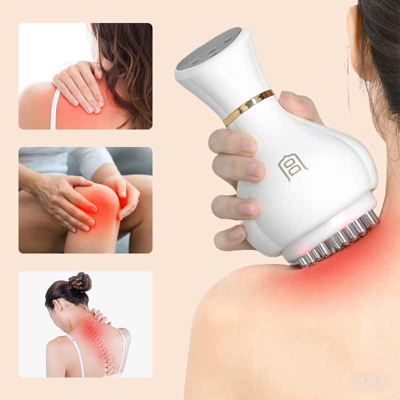 Brosse de massage manuelle sans fil à neuf vitesses réglables