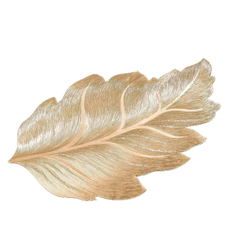 Set de table de salle à manger 3D feuille d'or résistant à la chaleur