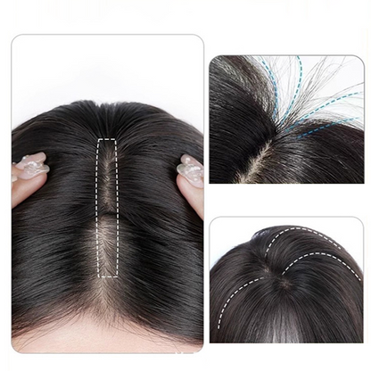 Frange Partielle Naturelle à Clipser - Postiche Invisible et Sans Couture