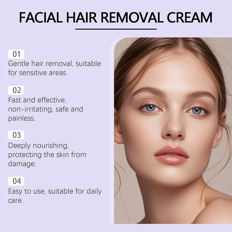 🔥Crème dépilatoire douce et indolore pour le visage