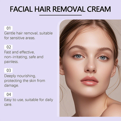 🔥Crème dépilatoire douce et indolore pour le visage