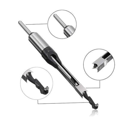 🔥 50% DE RÉDUCTION ! Outil de Perçage de Trous Carrés en Acier Rapide – Pour Assemblages Tenon-Mortaise Parfaits ! 🪵🔧