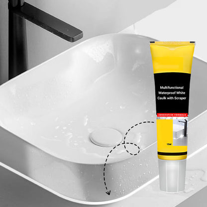 🚿 ACHETEZ 2 - RECEVEZ 1 GRATUIT ! ✨ Mastic Blanc Imperméable Multifonction - Scellant Étanche pour Joints, Rebords et Réparations 🛠️🧱