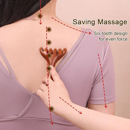 Peigne de massage méridien à six griffe