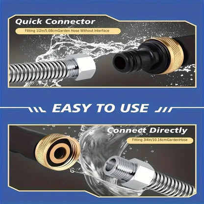 📢📢50 % DE RÉDUCTION !!!⏰Pistolet à eau haute pression avec 3 buses interchangeables - alliage d'aluminium résistant à l'usur