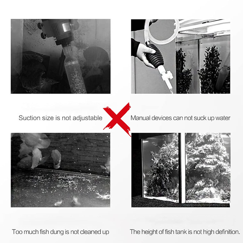 Changeur d'eau et Nettoyeur de Filtre d'Aquarium à Aspiration Électrique 🐠🔧 - Facilitez l'Entretien de Votre Aquariophilie!