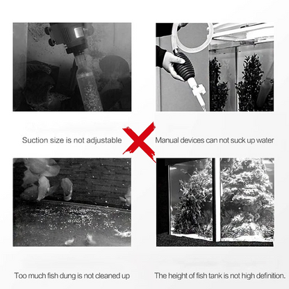 Changeur d'eau et Nettoyeur de Filtre d'Aquarium à Aspiration Électrique 🐠🔧 - Facilitez l'Entretien de Votre Aquariophilie!
