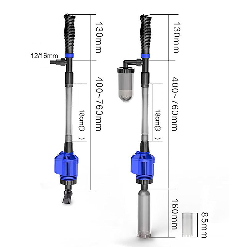 Changeur d'eau et Nettoyeur de Filtre d'Aquarium à Aspiration Électrique 🐠🔧 - Facilitez l'Entretien de Votre Aquariophilie!