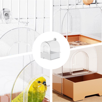 Bassin deux-en-un pour le bain et l’alimentation des perroquets