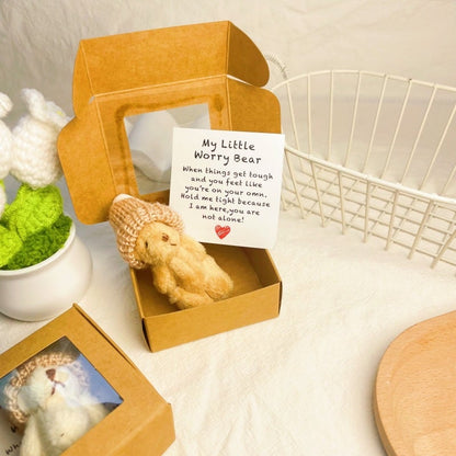🔥Dernier jour prix spécial-50% de réduction🎁Mini ours en peluche fait main dans une boîte